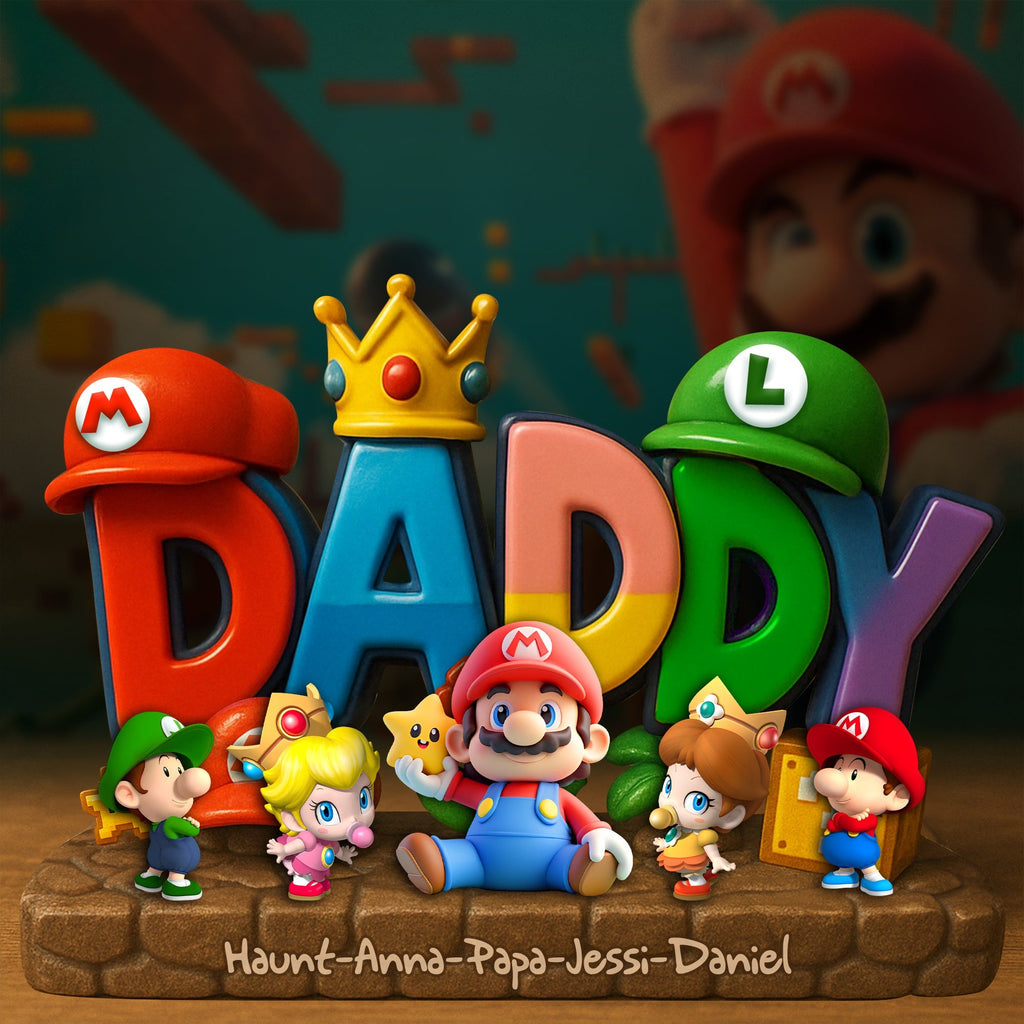Personalized Mario Adventure Acrylic Plaque Gift for Dad