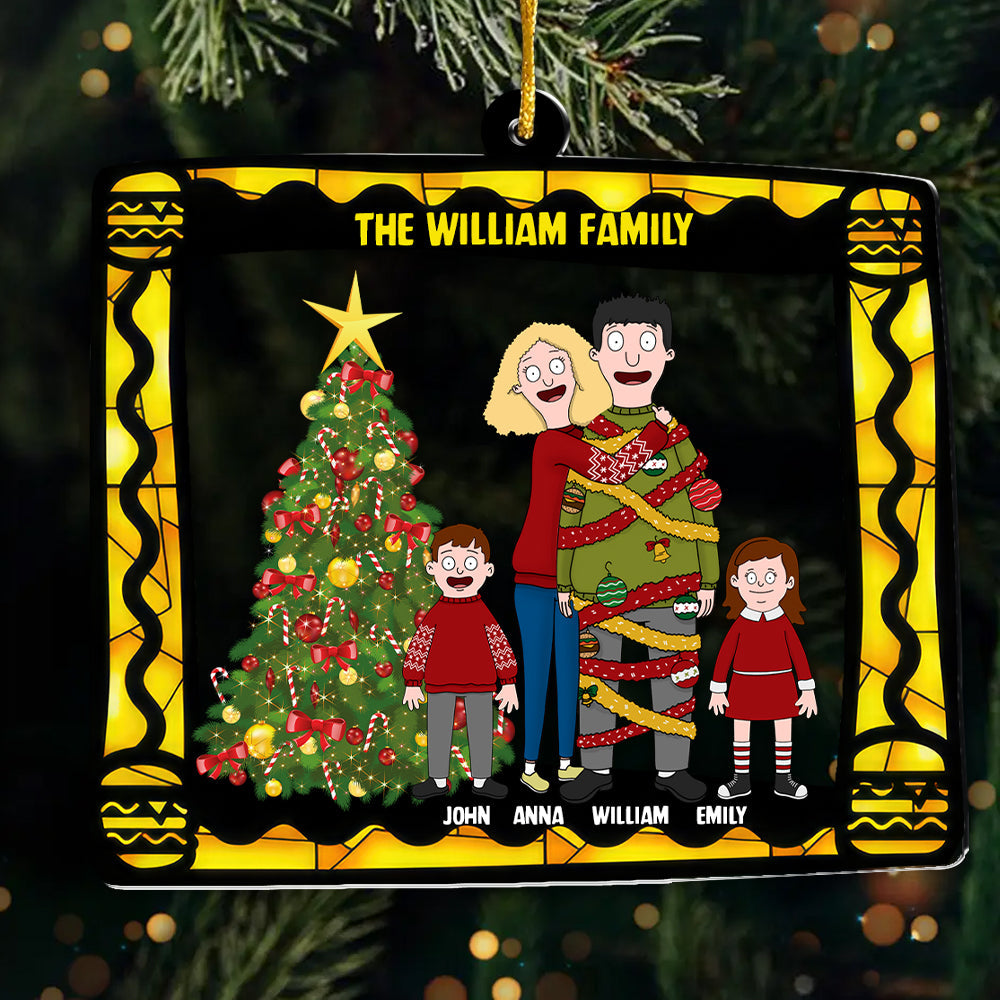 Personalized Burgers Merry Christmas Acrylic Ornament Gift for Family