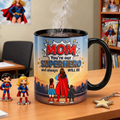 Personalized Superhero Mom Magic Mug Custom Name Gift