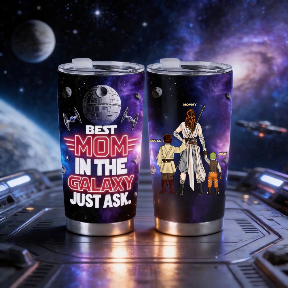 Personalized Best Mom In The Galaxy Tumbler Gift for Mom