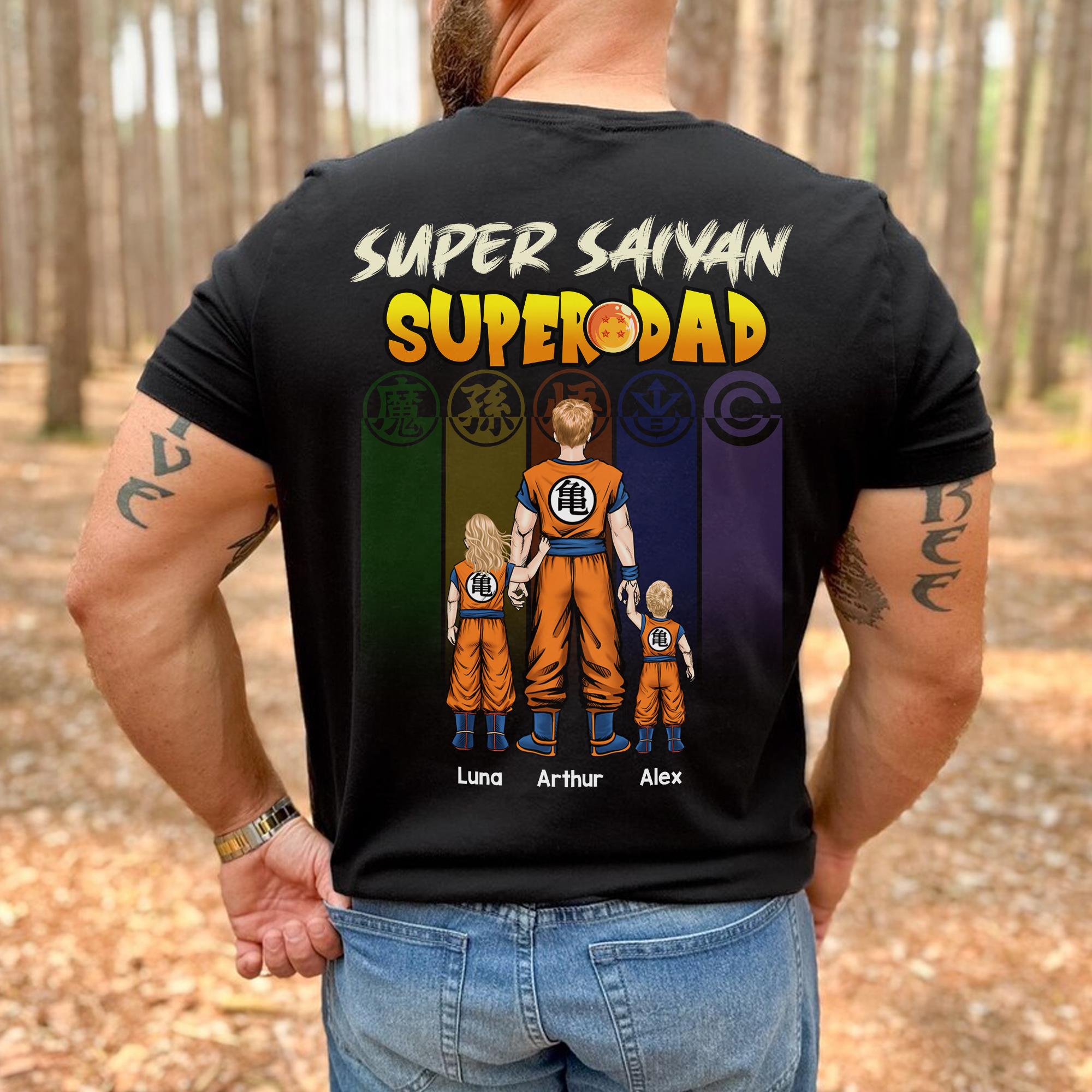 Personalized Superdad T-Shirt Gift for Father's Day - Cotton Apparel