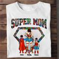 Personalized Super Mom Shirt Custom Family Gift for Mom Cotton Apparel GradoCreations