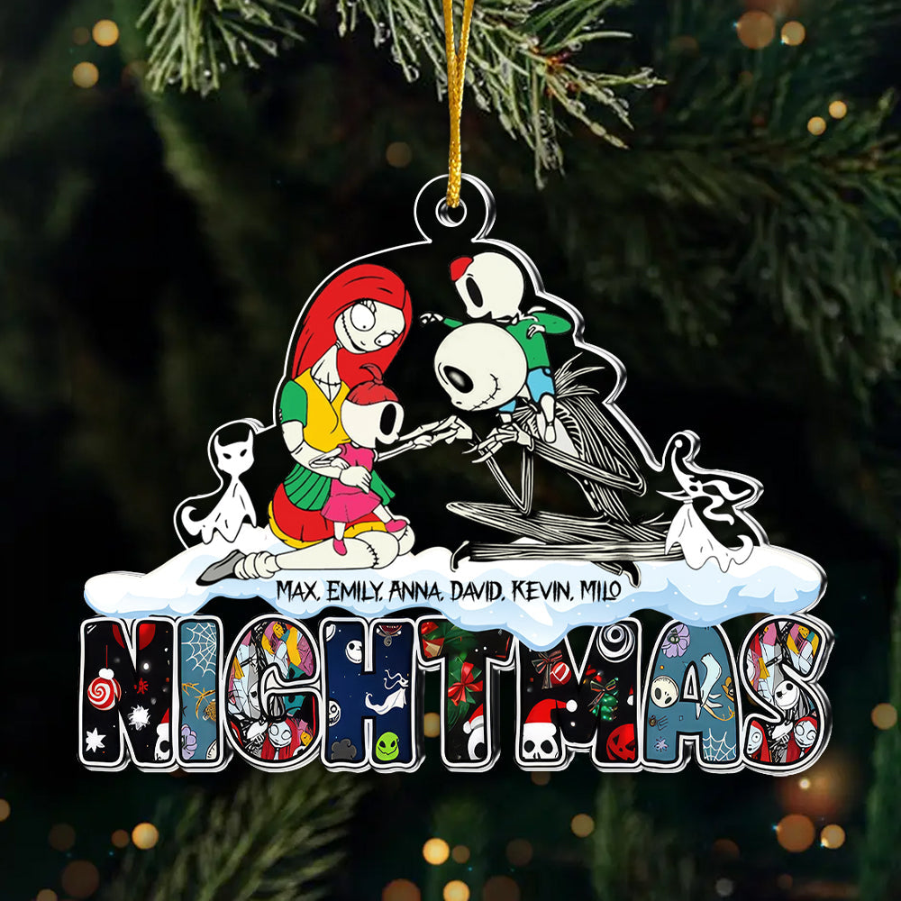 Personalized Nightmas Before Christmas Family Ornament Gift for Family