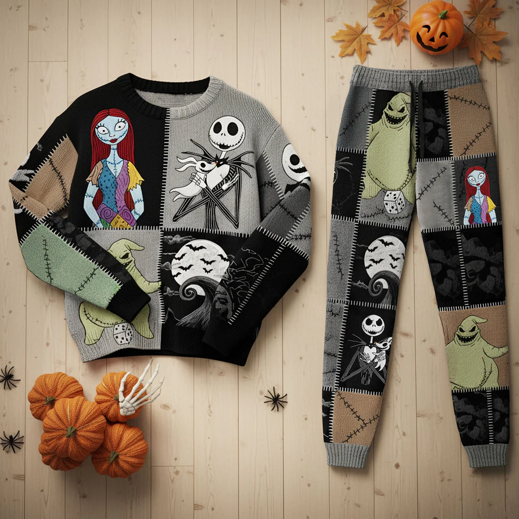 Personalized Kooky Town Pajama Set for Horror Lovers Gift