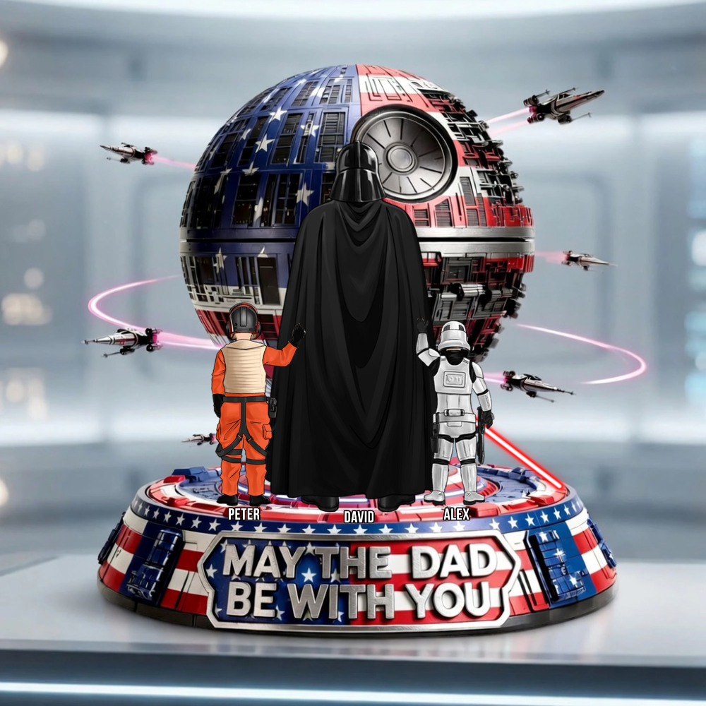 Personalized Acrylic Plaque Gift for Dad with Sci-Fi Theme