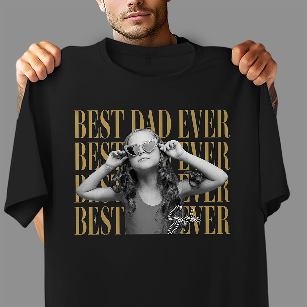 Personalized Vintage Photo T-Shirt Best Dad/Mom Ever Gift HN590 - Tshirt GradoCreations