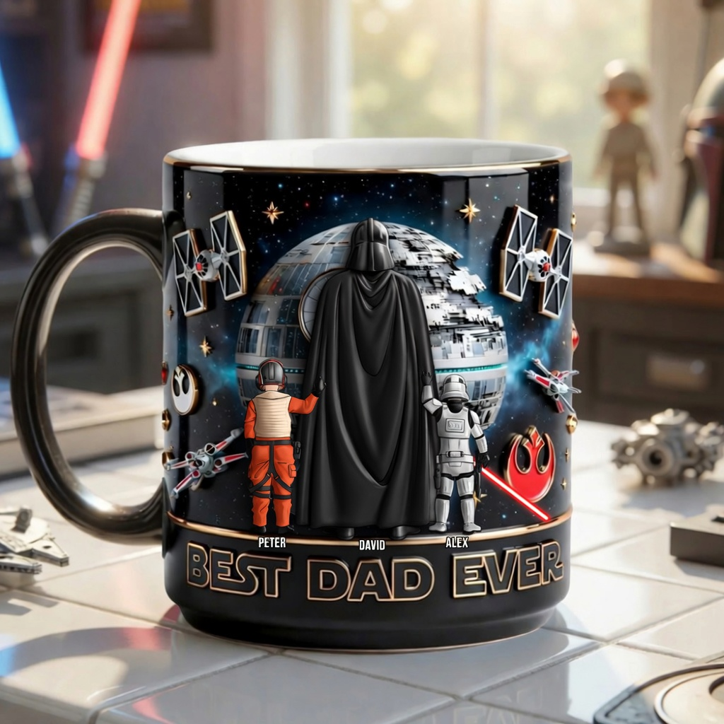 Personalized Best Dad Ever Mug Custom Name Gift for Dad