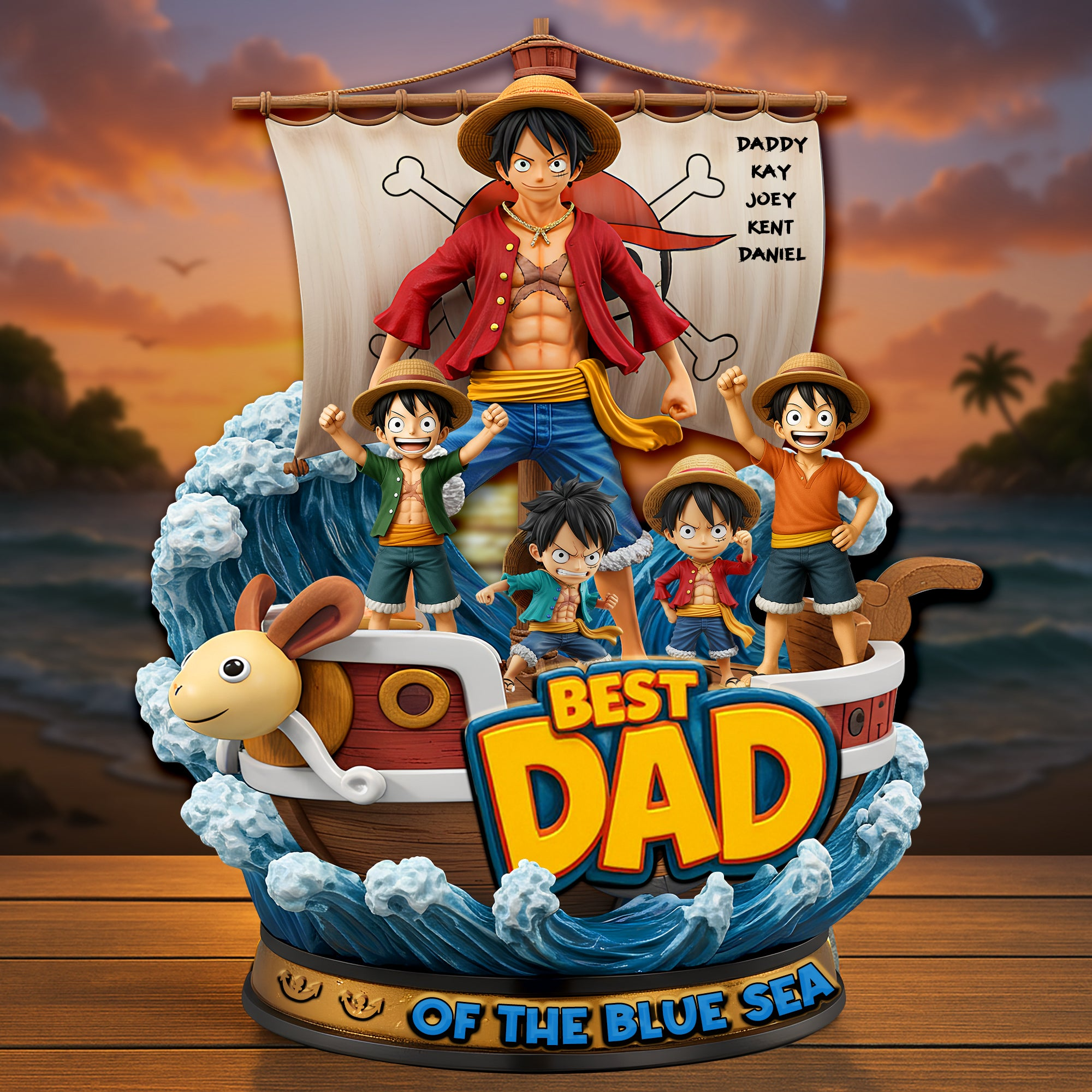 Personalized Acrylic Plaque Best Pirate Dad Gift for Father