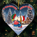 Personalized Heart-Shaped Acrylic Ornament for Couples | Valentine's Christmas Gift