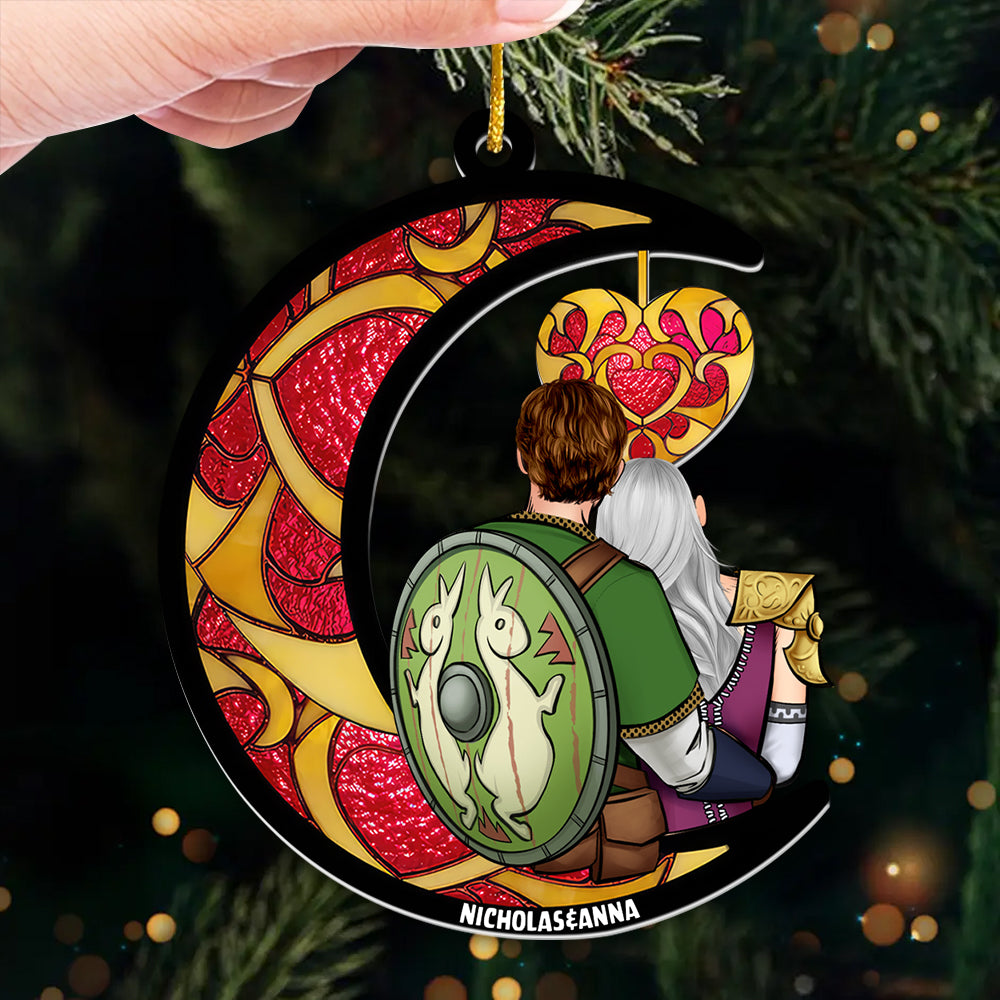 Personalized Kissing Couple Acrylic Ornament Gift for Couples