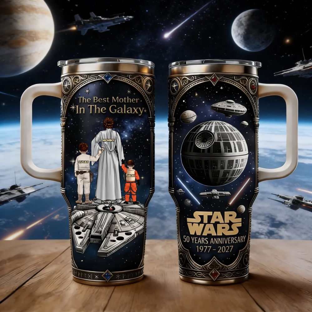 Personalized Galaxy Mom Tumbler | Custom Drinkware Gift for Mom Tumbler GradoCreations