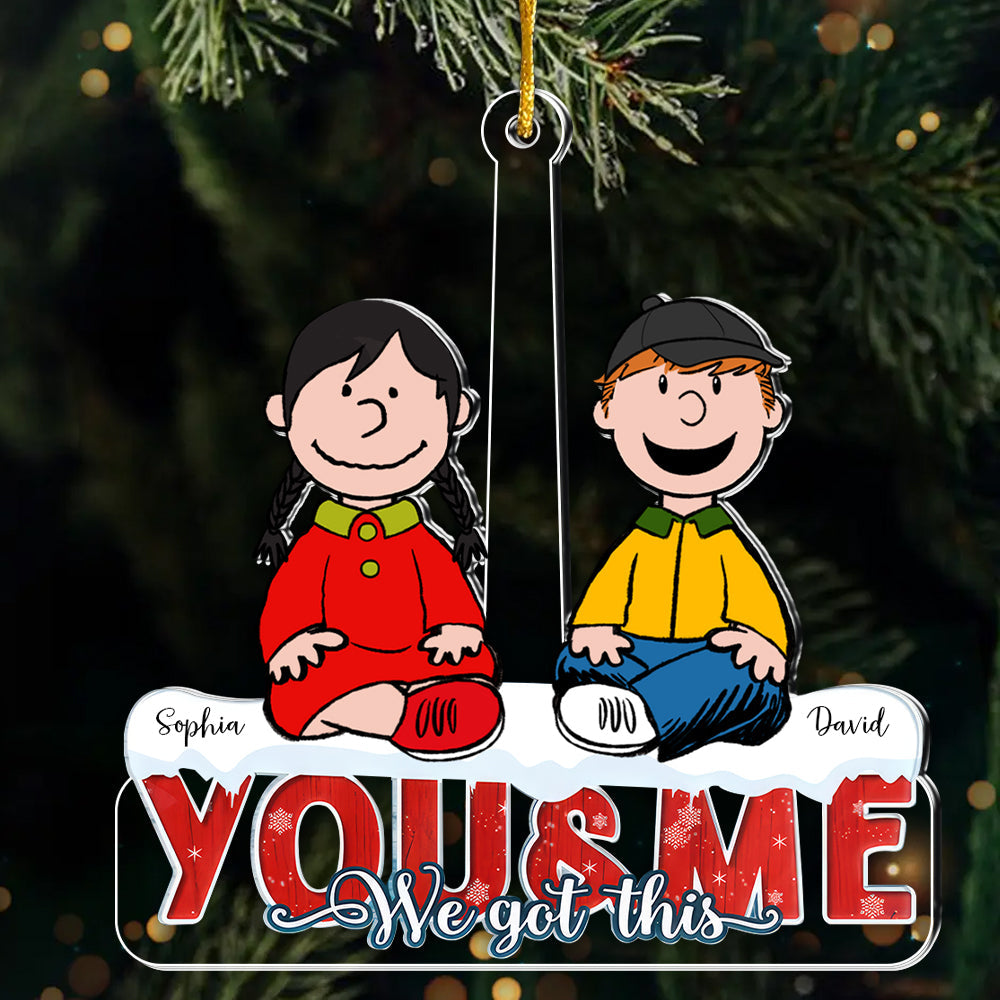 Personalized Acrylic Couple Ornament You & Me Gift for Anniversary