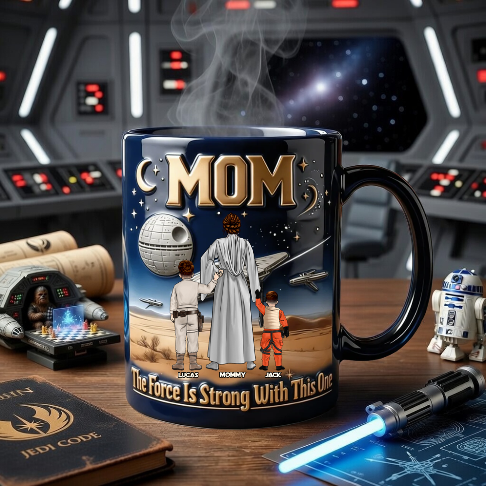 Personalized Star Wars Mom Mug with Kids Names - Unique Gift for Mother's Day Mug GradoCreations