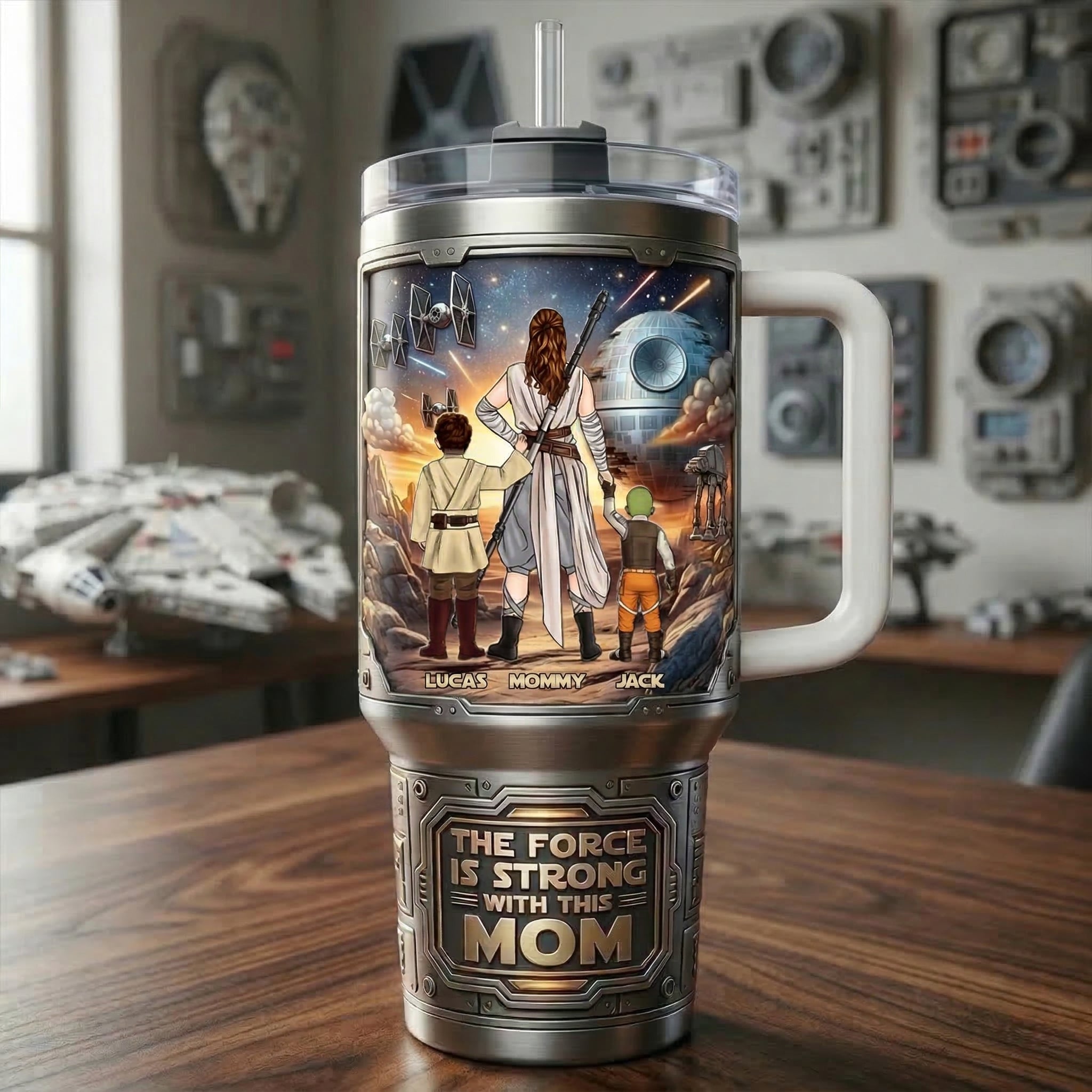 Personalized Star Wars Tumbler Gift for Mom - Custom Name Tumbler GradoCreations