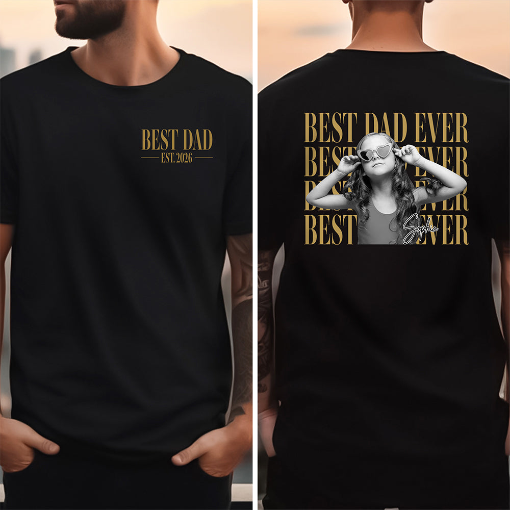 Personalized Vintage Photo Shirt Gift for Mom Dad Grandpa HN590 - Back&Front Shirt GradoCreations
