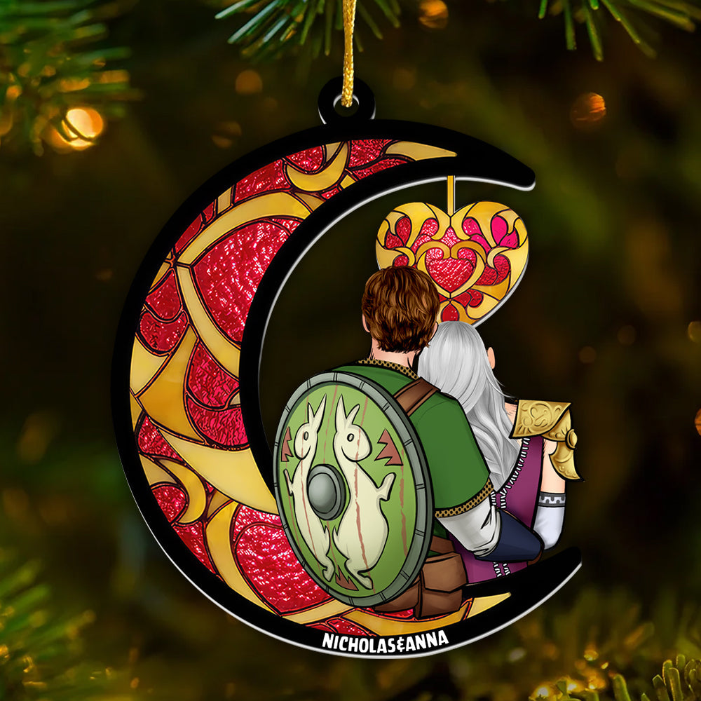 Personalized Kissing Couple Acrylic Ornament Gift for Couples