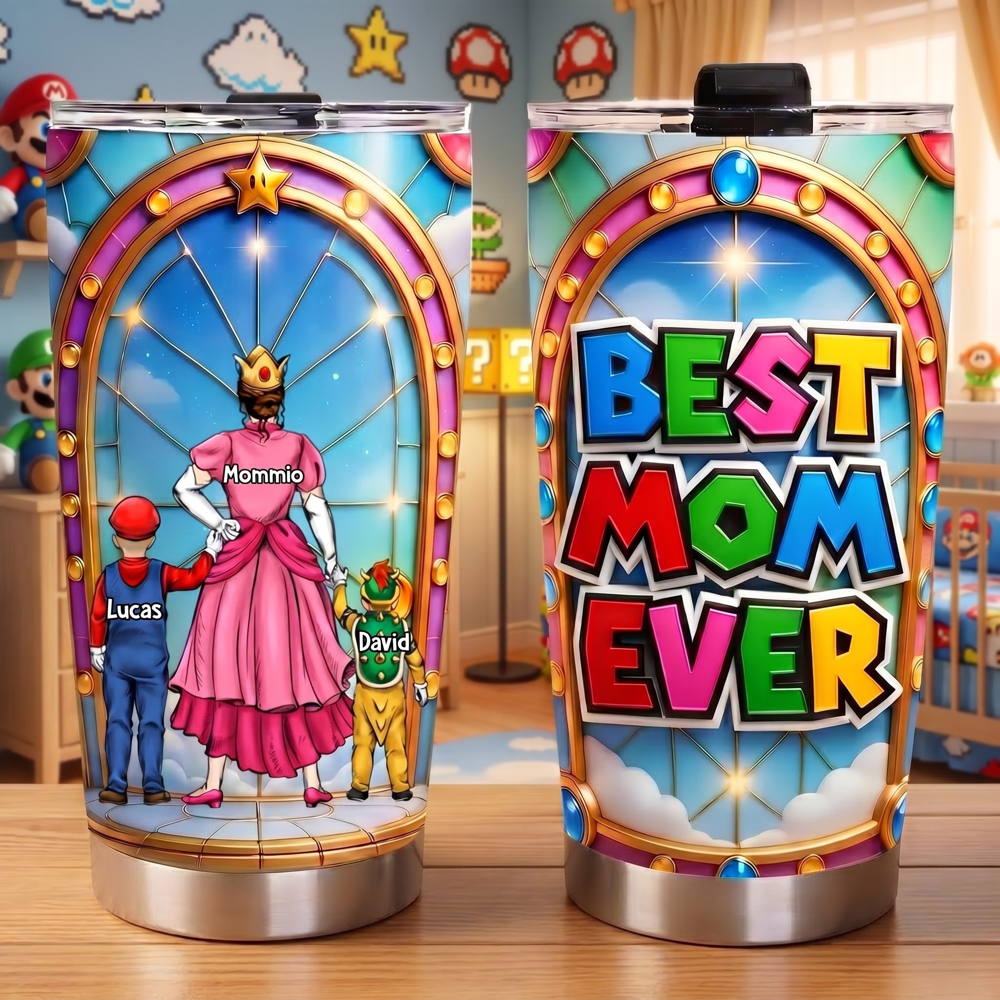 Personalized Best Mom Ever Tumbler Custom Name Gift for Mom