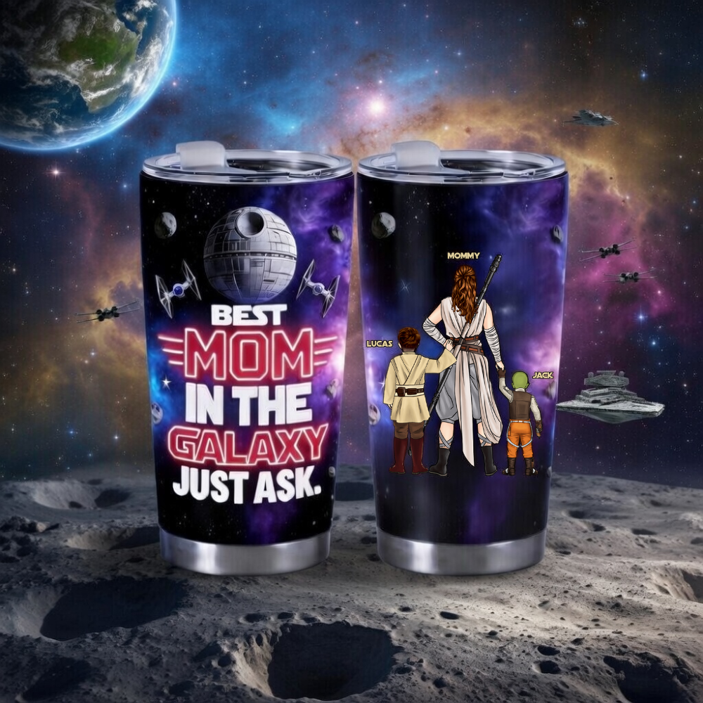 Personalized Best Mom In The Galaxy Tumbler Gift for Mom