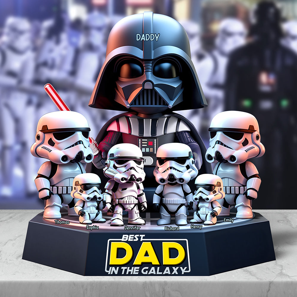 Personalized Acrylic Plaque 'Best Dad in Galaxy' Custom Gift for Father's Day