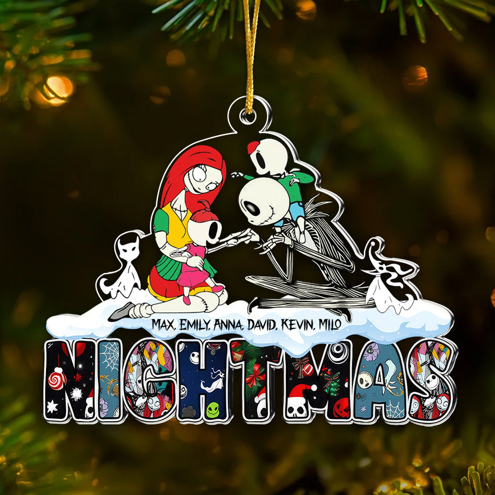 Personalized Nightmas Before Christmas Family Ornament Gift for Family