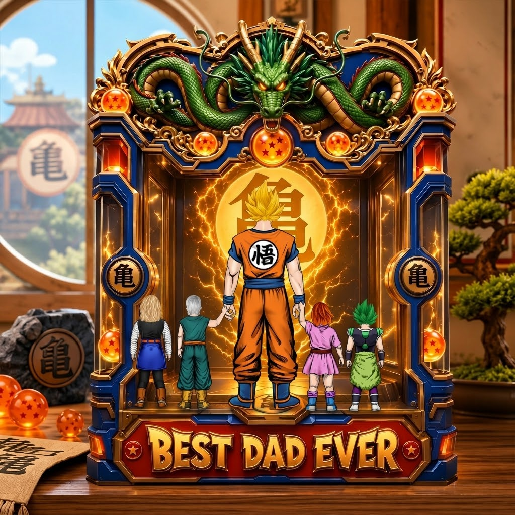 Personalized Dragon Ball Dad Plaque Gift for Father's Day
