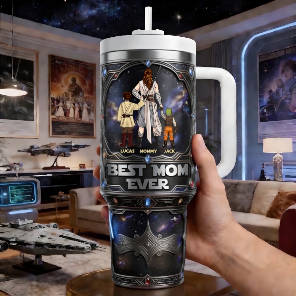 Personalized Star Wars Tumbler with Best Mom Ever Design Gift for Mom Tumbler GradoCreations