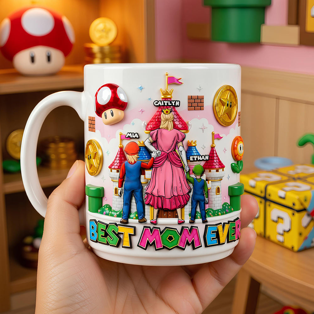 Personalized Best Mom Ever Gaming Mug Custom Name Gift