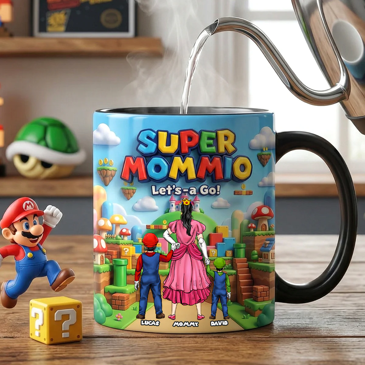 Personalized Super Mommio Mug Custom Name Gift for Mom