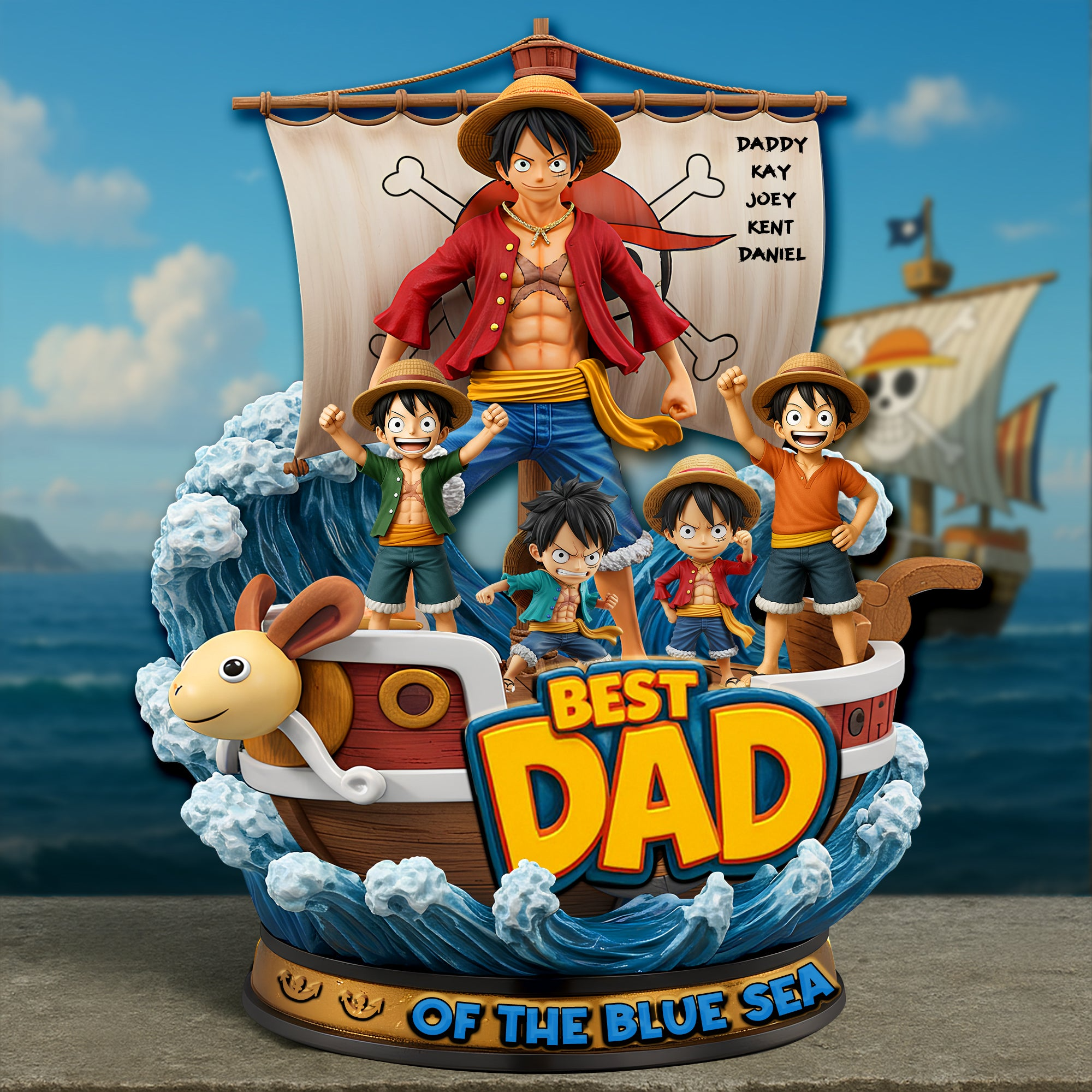 Personalized Acrylic Plaque Best Pirate Dad Gift for Father