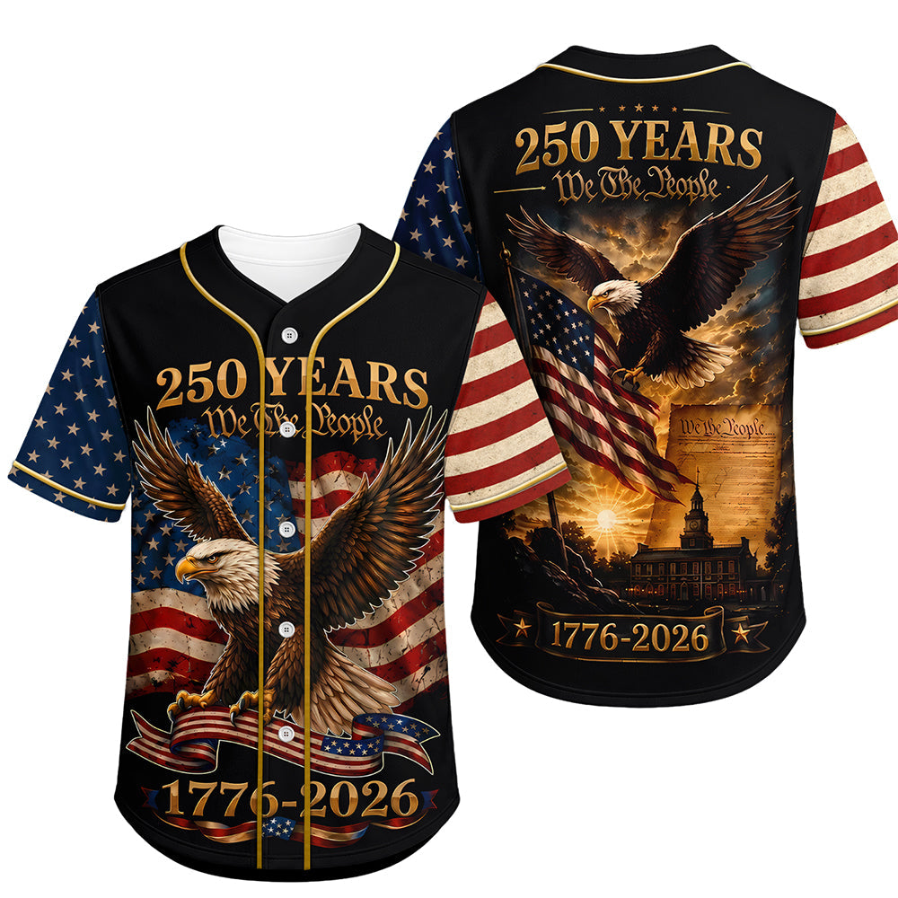 Personalized 250th Anniversary Baseball Jersey Shirt Gift Jersey Baseball Shirt GradoCreations