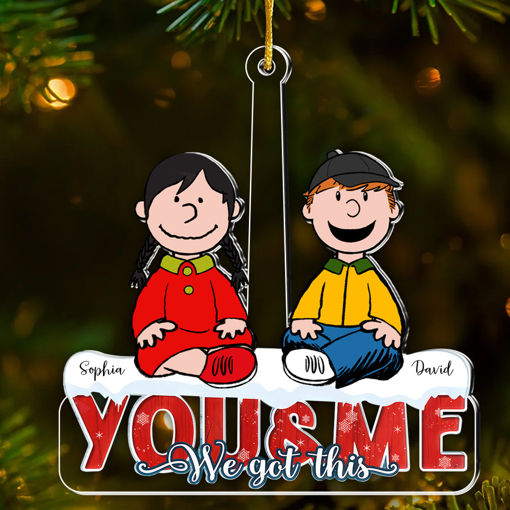 Personalized Acrylic Couple Ornament You & Me Gift for Anniversary