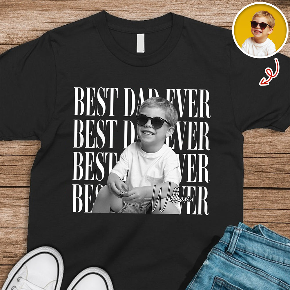 Personalized Vintage Photo T-Shirt Best Dad/Mom Ever Gift HN590 - Tshirt GradoCreations