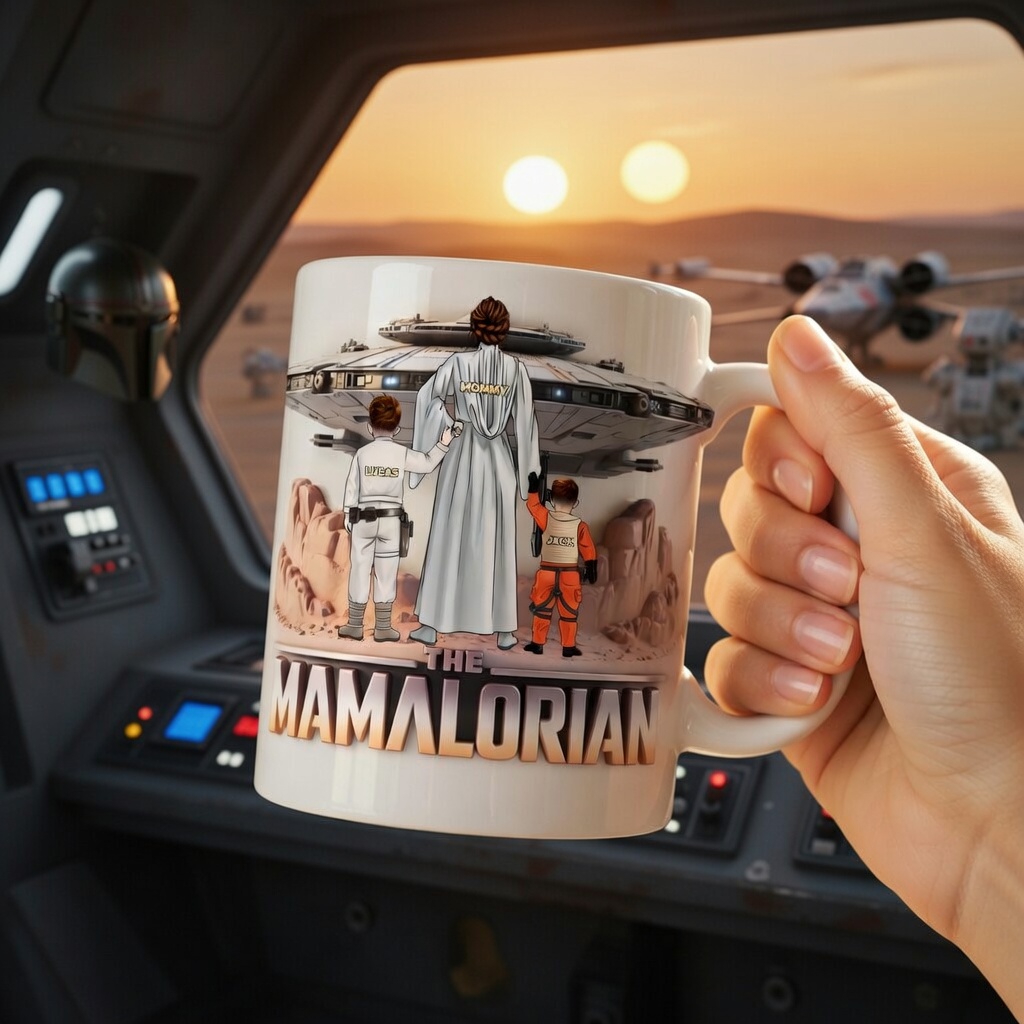 Personalized Mamalorian Mug Gift for Mom – Custom Hero Design Mug GradoCreations