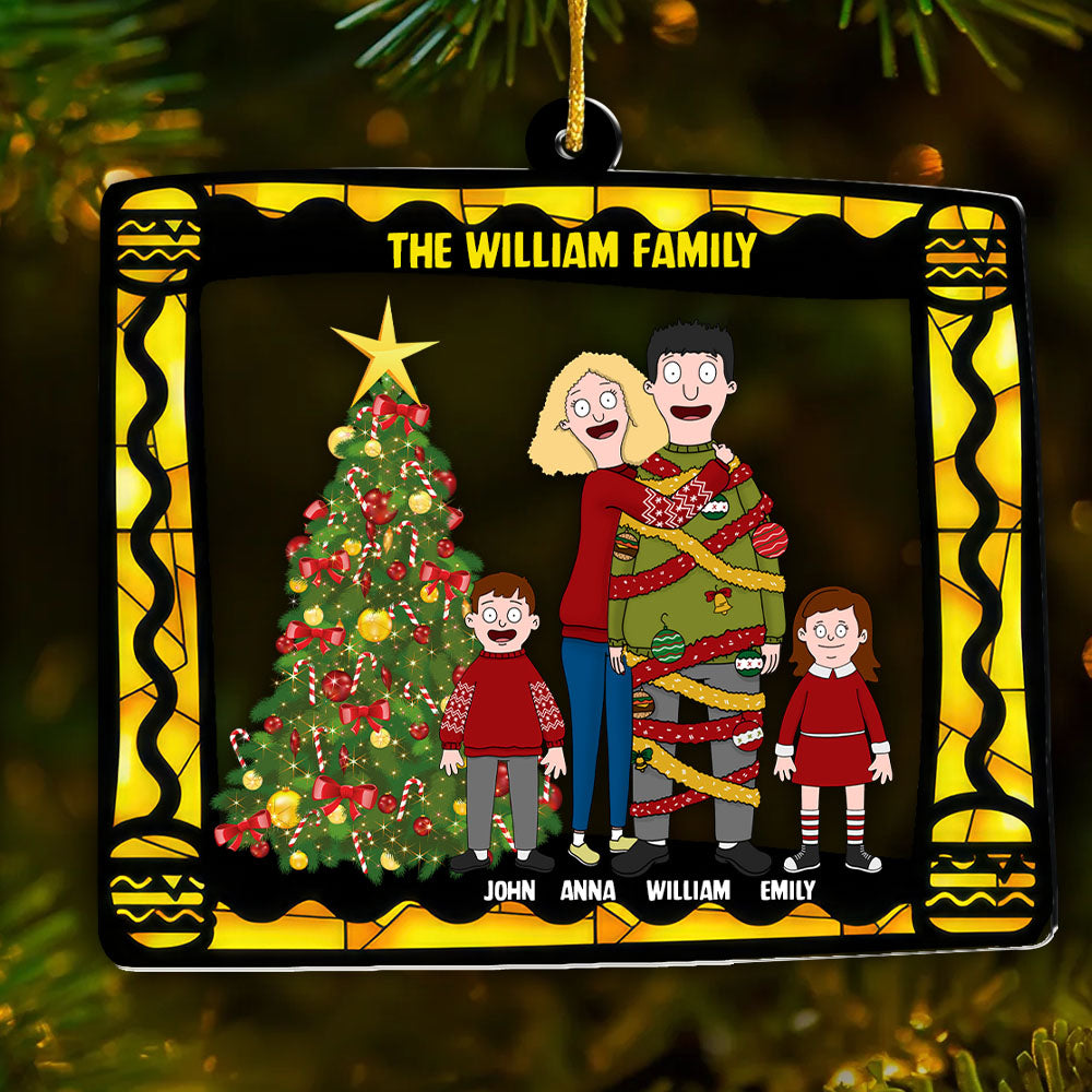 Personalized Burgers Merry Christmas Acrylic Ornament Gift for Family