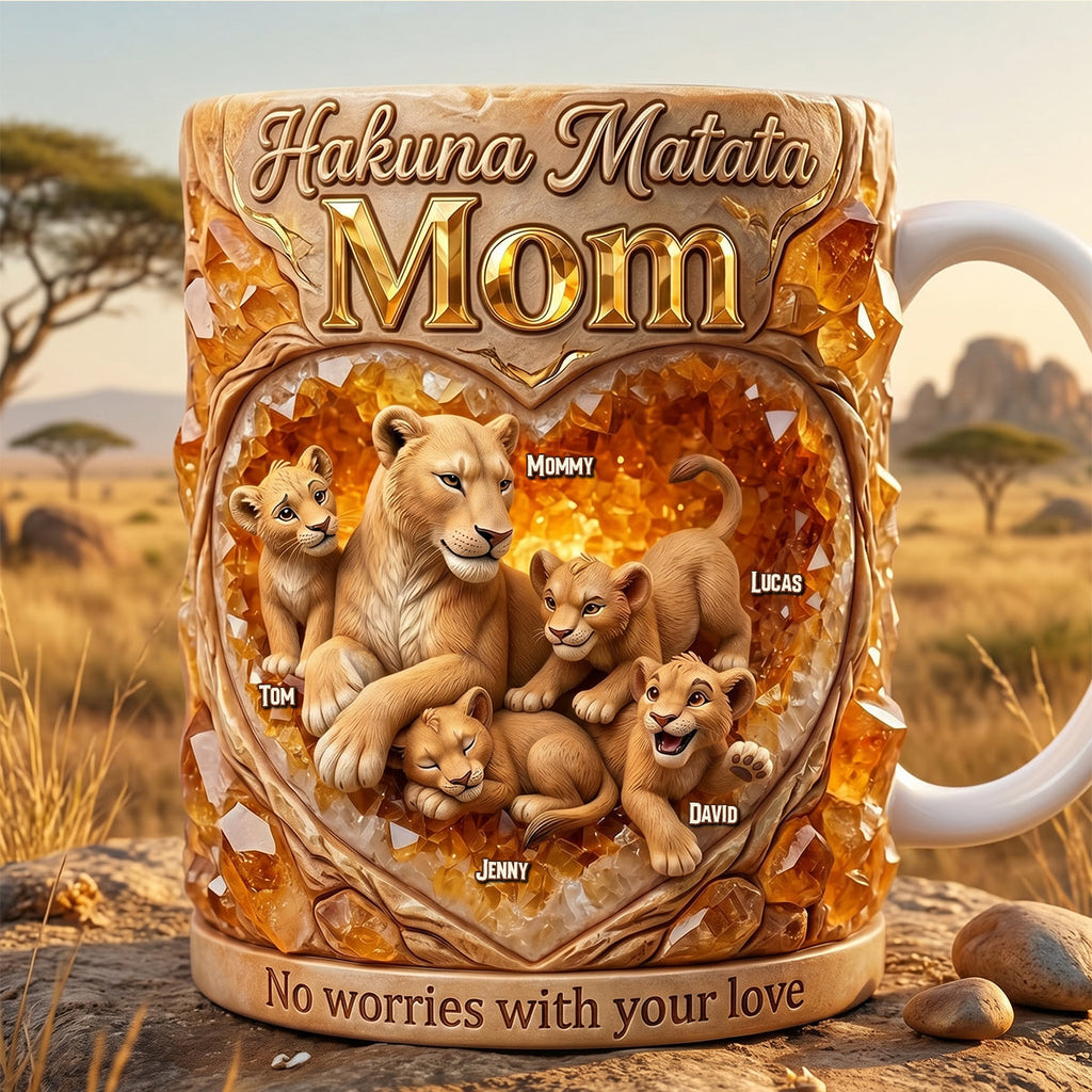 Personalized Hakuna Matata Mom Mug Custom Name Gift for Mom