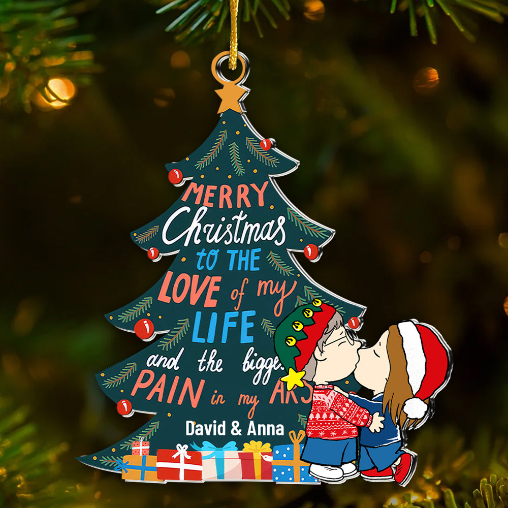 Personalized Acrylic Christmas Ornament for Couples Gift