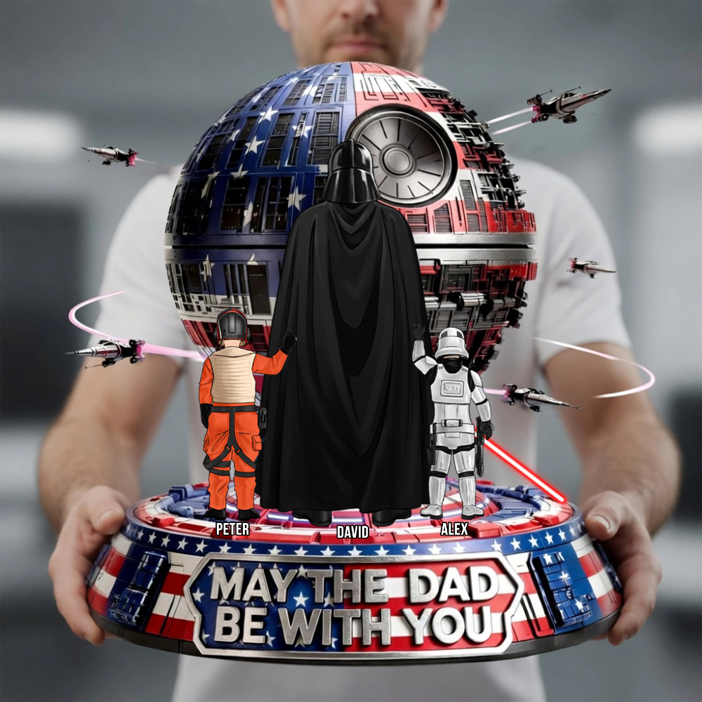Personalized Acrylic Plaque Gift for Dad with Sci-Fi Theme
