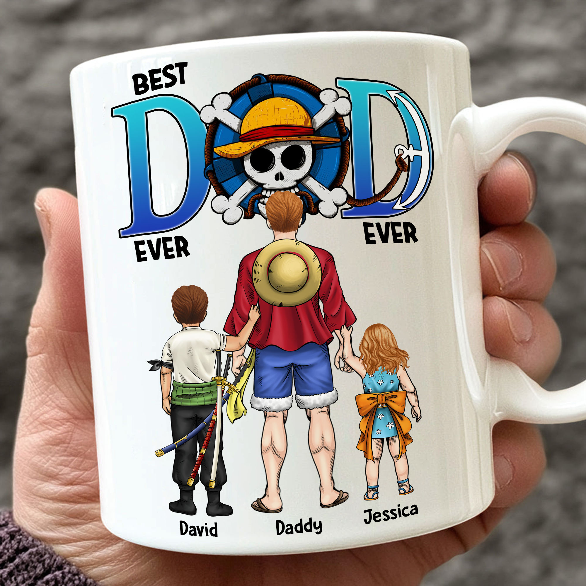 Personalized Best Dad Ever Mug Custom Name for Father