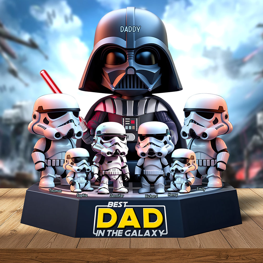 Personalized Acrylic Plaque 'Best Dad in Galaxy' Custom Gift for Father's Day