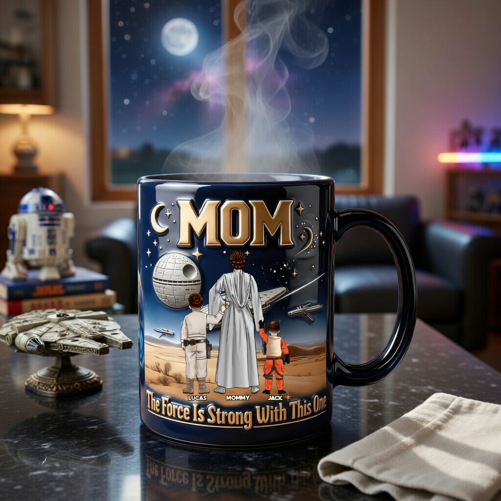 Personalized Star Wars Mom Mug with Kids Names - Unique Gift for Mother's Day Mug GradoCreations