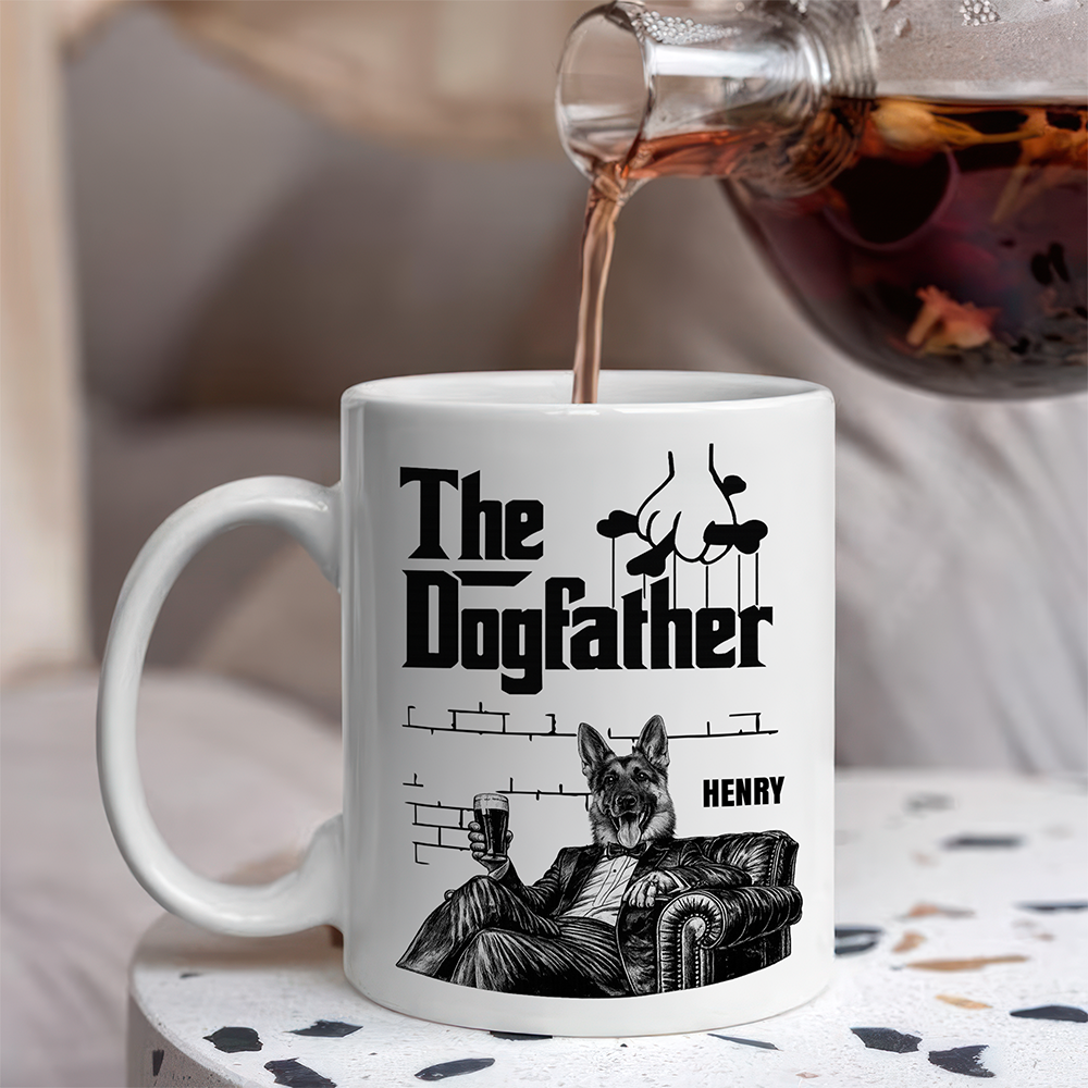 Personalized Dog Father Mug Custom Photo Gift for Dad HN590 - mug GradoCreations