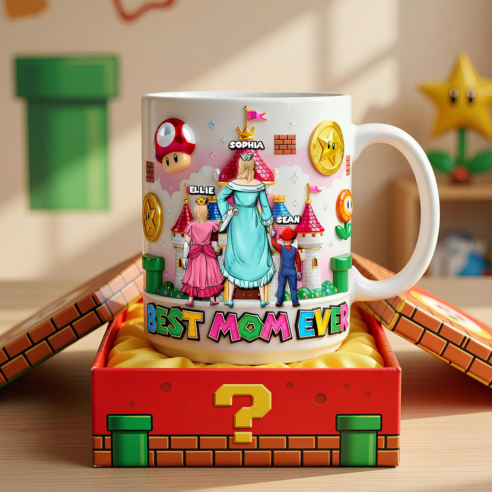 Personalized Best Mom Ever Gaming Mug Custom Name Gift