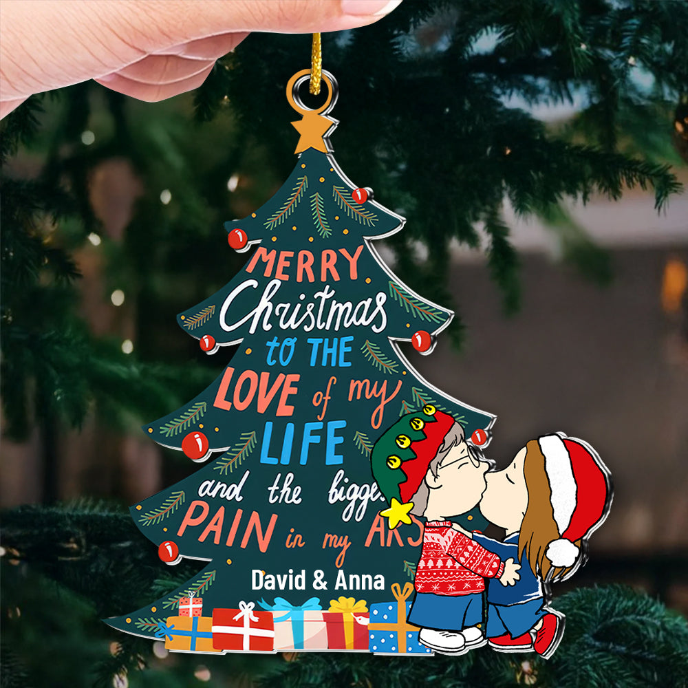 Personalized Acrylic Christmas Ornament for Couples Gift