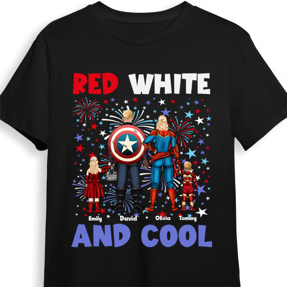 Personalized Super Hero T-Shirt with 4th of July Design - Patriotic Family Gift Cotton Apparel GradoCreations