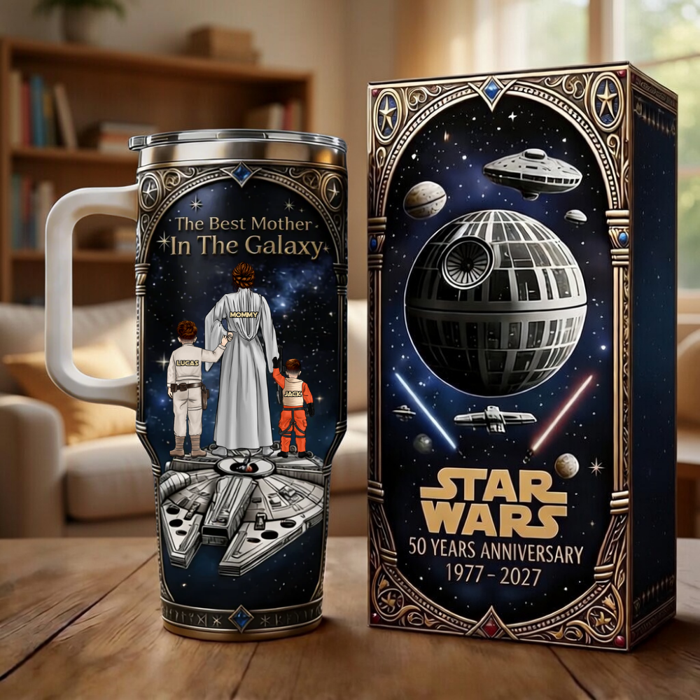 Personalized Galaxy Mom Tumbler | Custom Drinkware Gift for Mom Tumbler GradoCreations