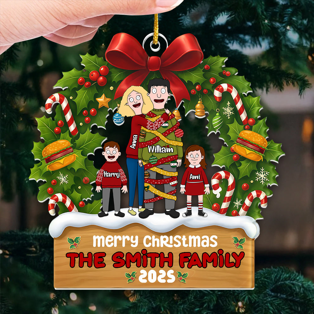 Personalized Family Christmas Acrylic Ornament Gift 2023
