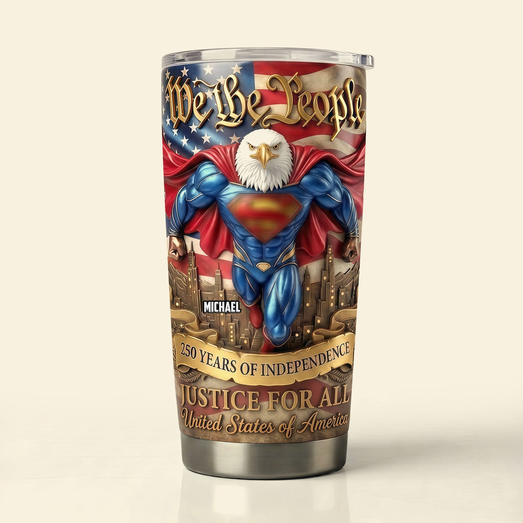 Personalized Eagle Tumbler Custom Name Patriotic Gift