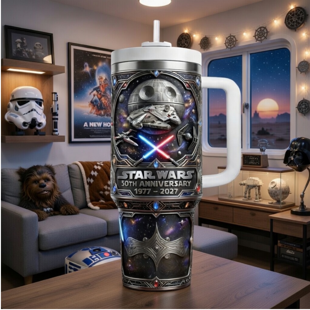 Personalized Star Wars Tumbler with Best Mom Ever Design Gift for Mom Tumbler GradoCreations