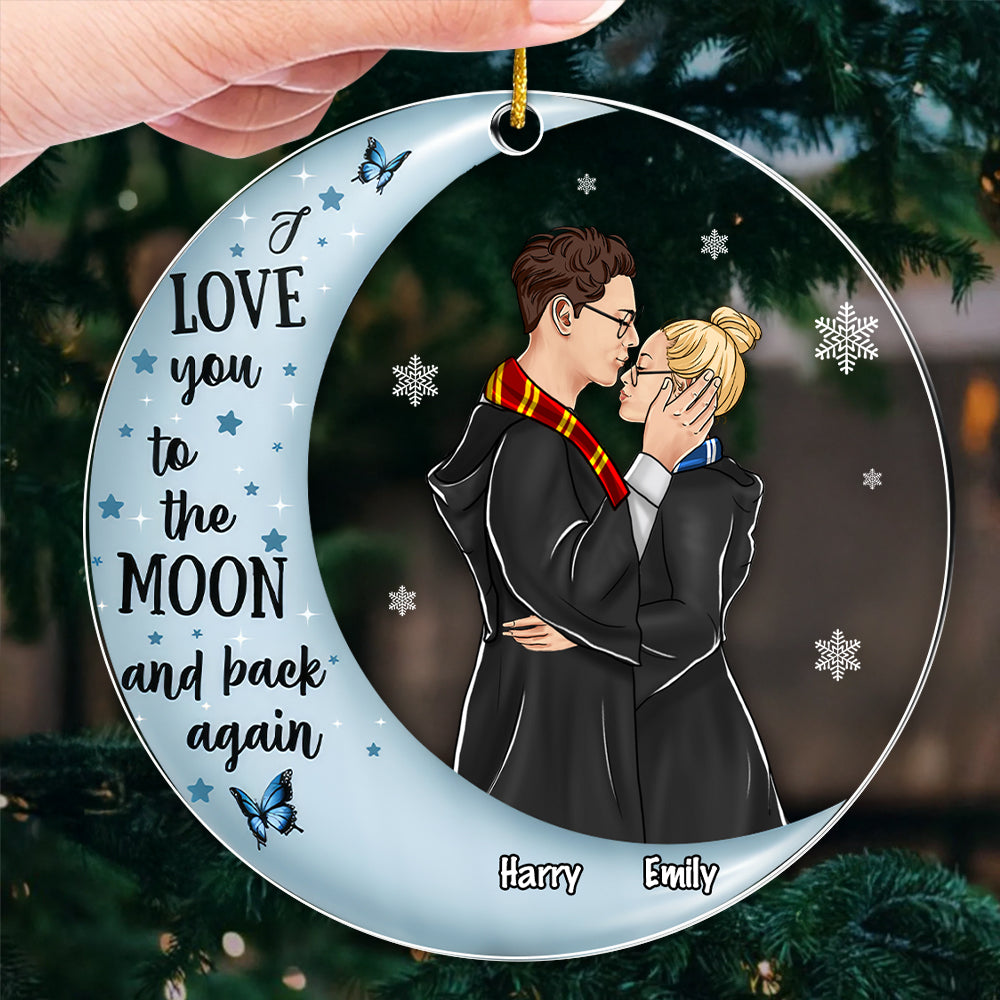 Personalized Acrylic Ornament Wizard and Witch Gift for Couples
