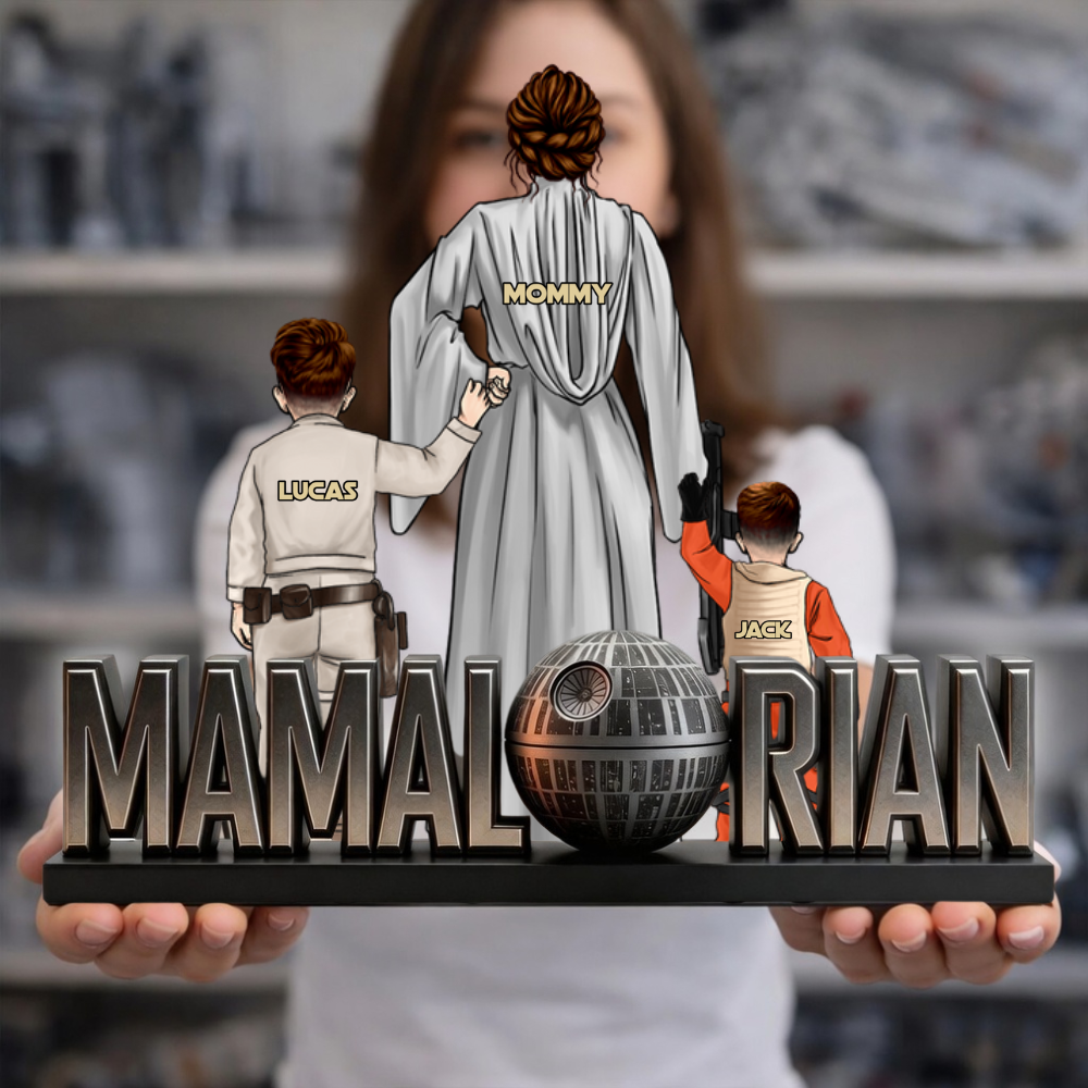 Personalized Mamalorian Acrylic Plaque Custom Gift for Mom Acrylic Plaque GradoCreations